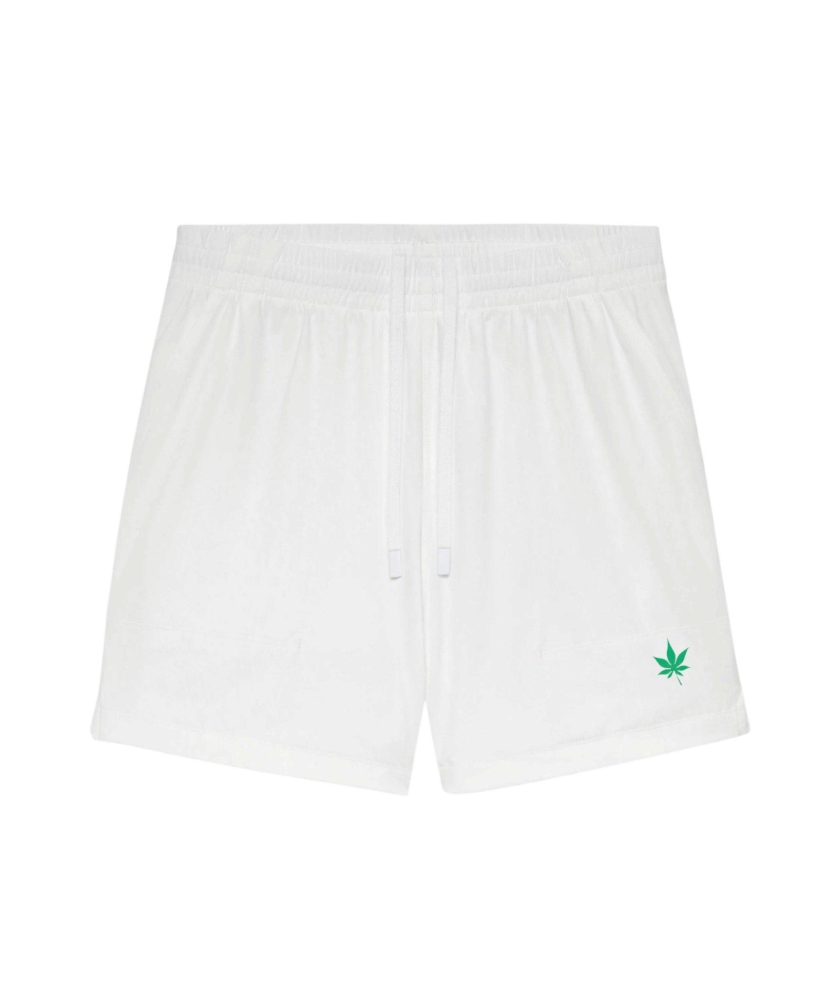 Boast Men's 5" Peak Performance Short - White/Green - WHITE/GREEN
